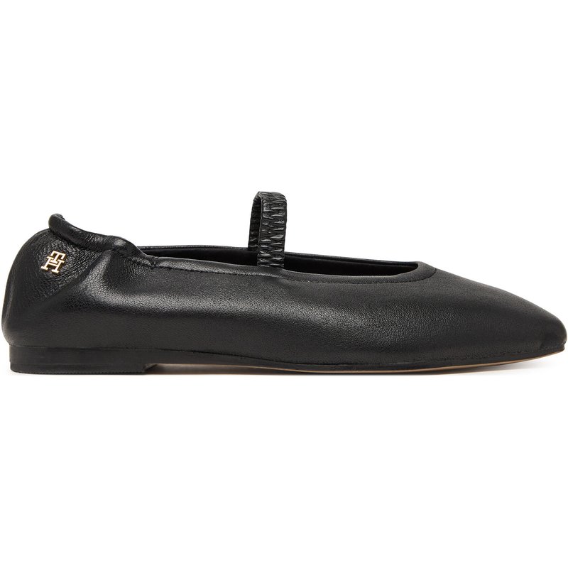 Ballerinas Tommy Hilfiger Soft Leather Ellastic Ballerina FW0FW09245 Schwarz