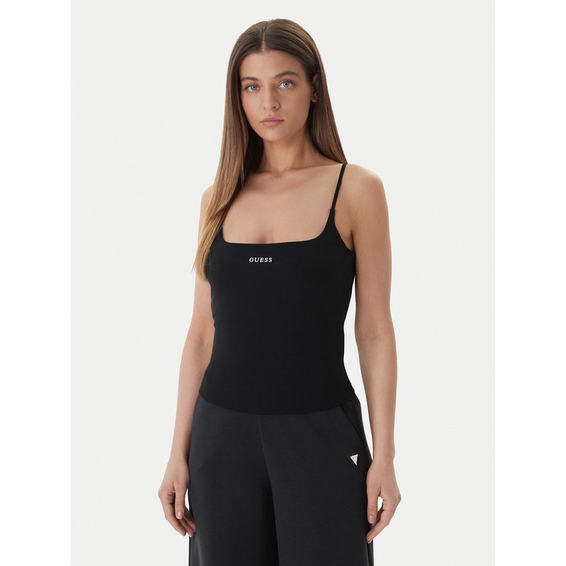 Guess Top V6GP18 K3470 Schwarz Regular Fit