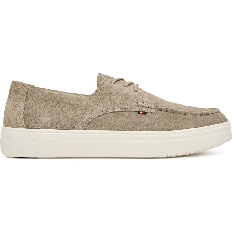 Halbschuhe Tommy Hilfiger Casual Suede Stitch Toe Hybrid FM0FM05707 Beige