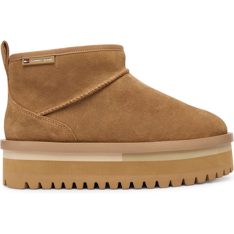 Schneeschuhe Tommy Jeans Tjw Flatform Snow Boot Suede EN0EN02841 Braun