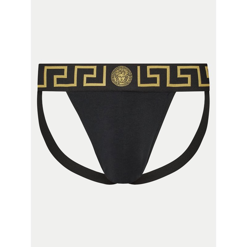 Versace Jockstrap AUU01017 1A10011 Schwarz