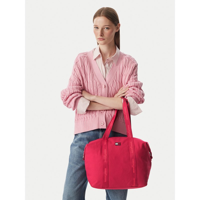 Handtasche Tommy Jeans Tjw Ess Daily Tote AW0AW19039 Rot