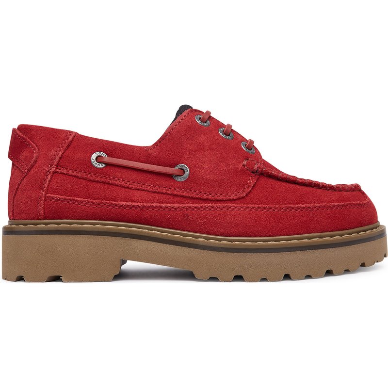 Halbschuhe Tommy Jeans Tjw Archive '01 Low Boat Shoe EN0EN03157 Rot
