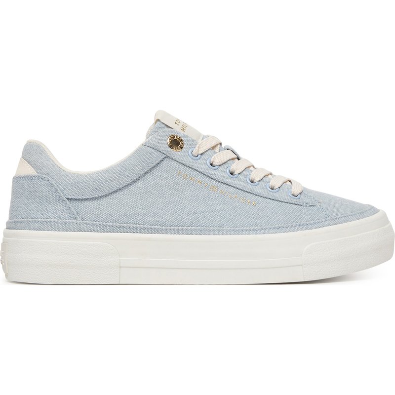 Sneakers Tommy Hilfiger Th Foxing Platform Washed Canvas FW0FW09172 Himmelblau