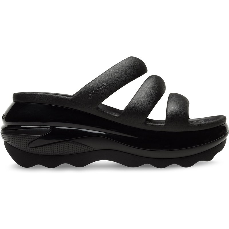 Pantoletten Crocs Mega Crush Triple Strap 209842 Schwarz
