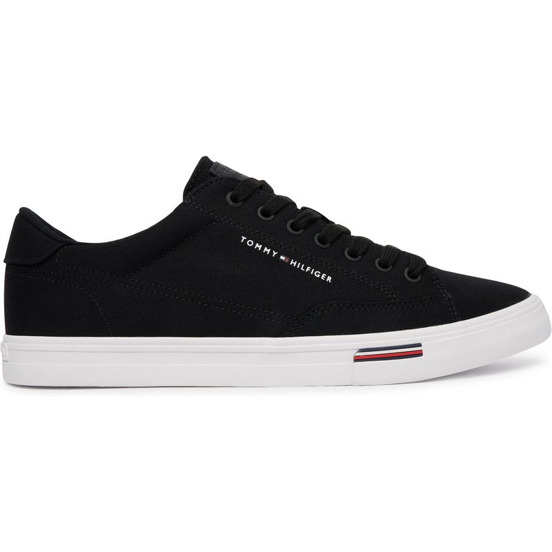 Sneakers aus Stoff Tommy Hilfiger Vulc Core Rwb Long Lace Cvs FM0FM05813 Schwarz