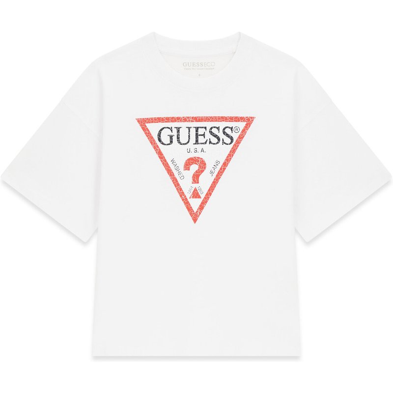 Guess T-Shirt L6GI18 K8HM4 Weiß Relaxed Fit