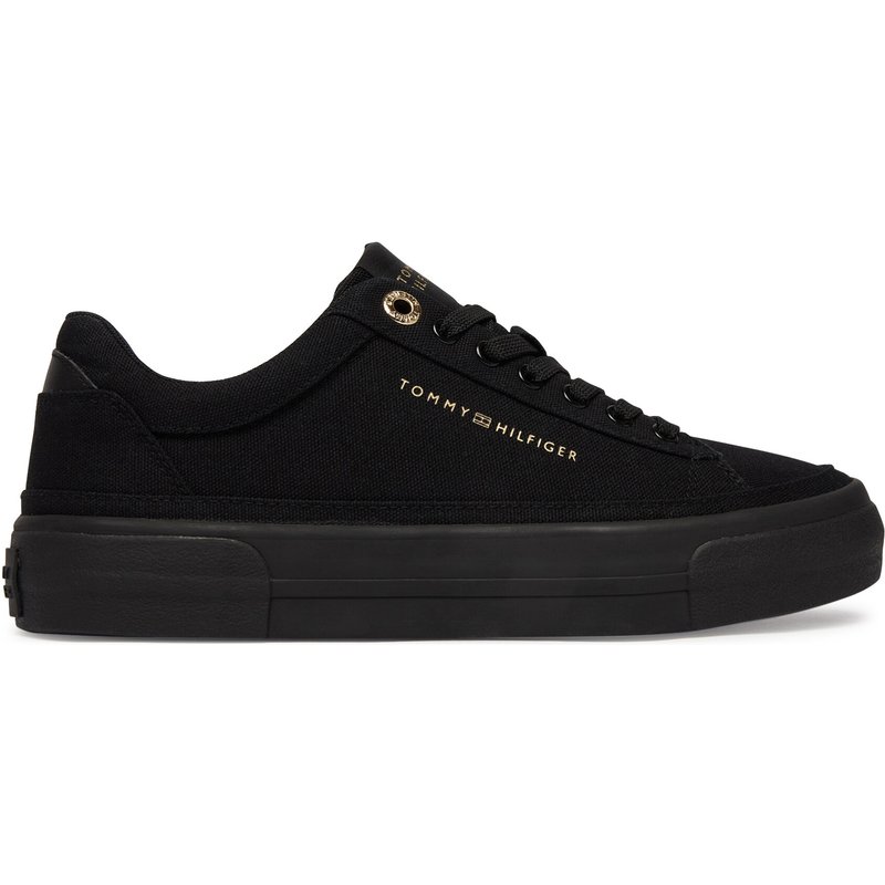 Sneakers Tommy Hilfiger Th Foxing Platform Canvas FW0FW09480 Schwarz
