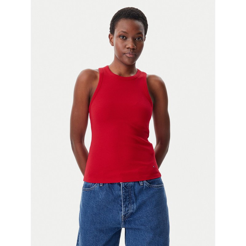 Tommy Hilfiger Top WW0WW38635 Rot Slim Fit
