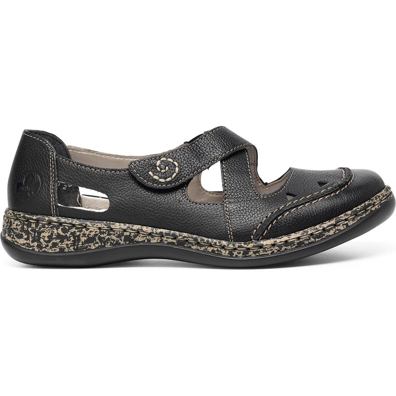 Halbschuhe Rieker 46335-00 Schwarz