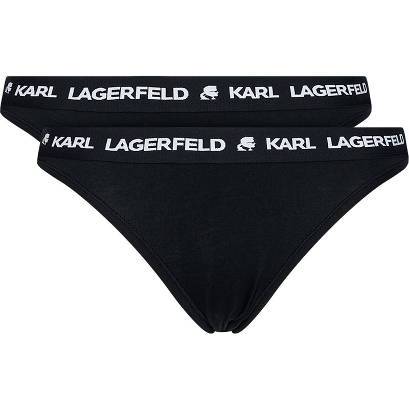 KARL LAGERFELD Panty-Set Logo Set 211W2127 Schwarz