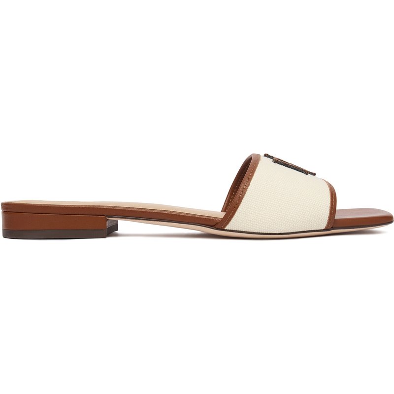 Pantoletten LAUREN RALPH LAUREN 802P04395003 Écru