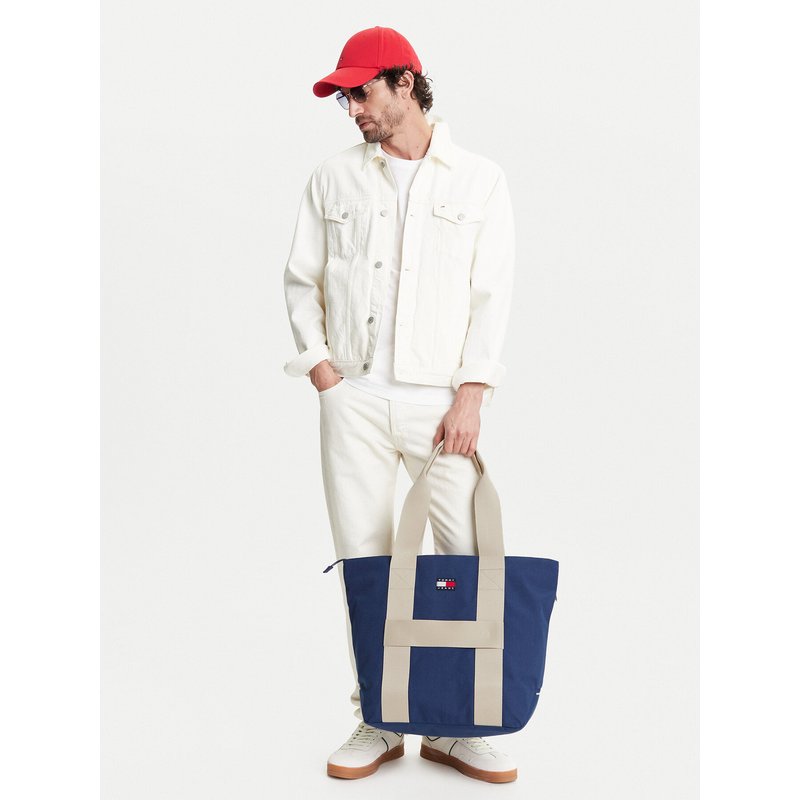 Tasche Tommy Jeans Tjm Retro Cool Tote AM0AM13278 Dunkelblau