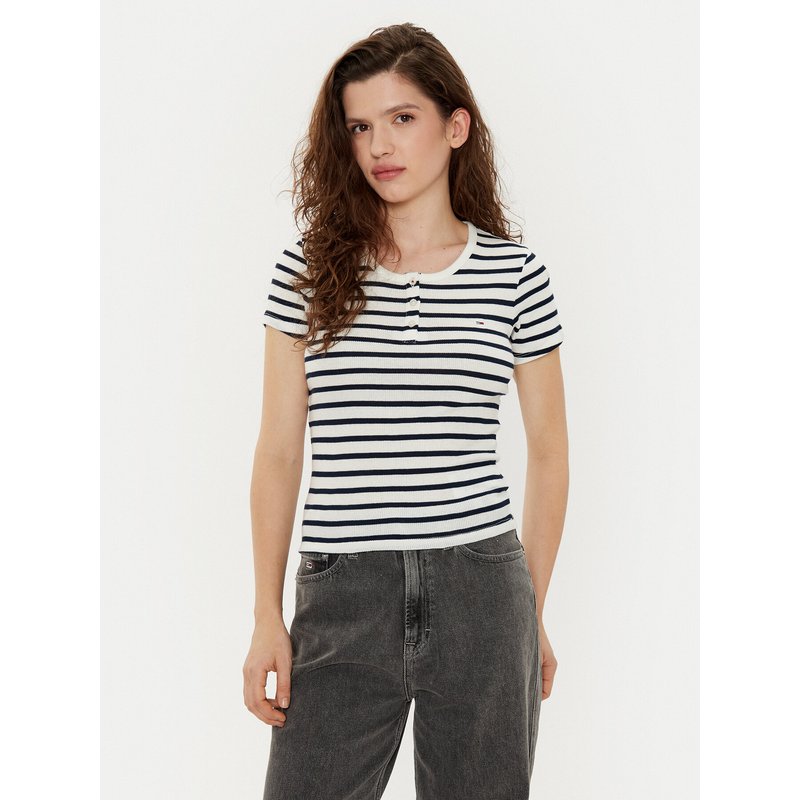 Tommy Jeans T-Shirt DW0DW19502 Bunt Slim Fit