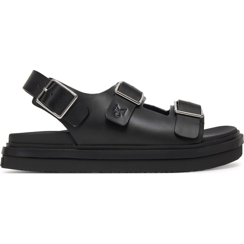 Sandalen Calvin Klein Jeans Flat Molded Sandal Buckle YW0YW01785 Schwarz