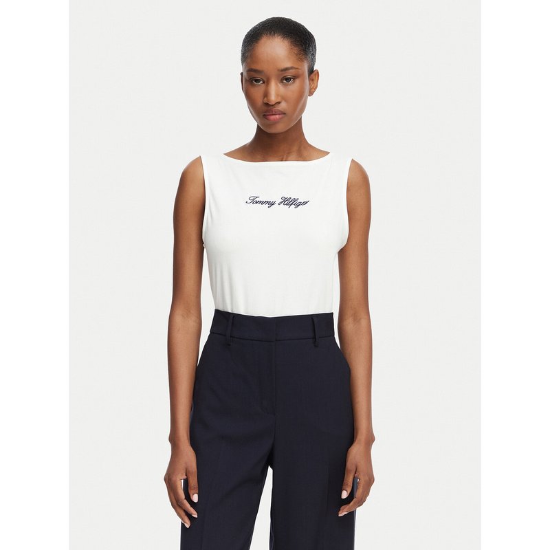 Tommy Hilfiger Top Classic WW0WW50947 Weiß Regular Fit