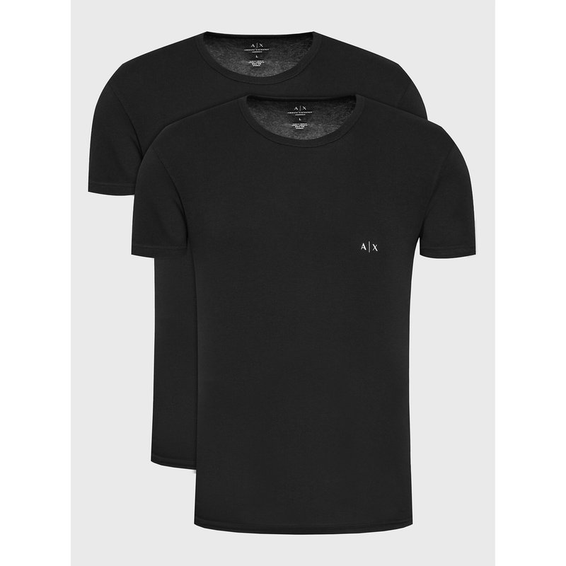 Armani Exchange T-Shirt-Set 956005 CC282 07320 Schwarz Slim Fit
