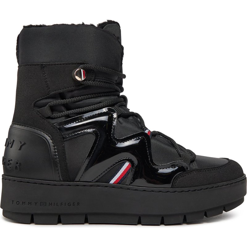 Schneeschuhe Tommy Hilfiger Patent Snowboot FW0FW07852 Schwarz