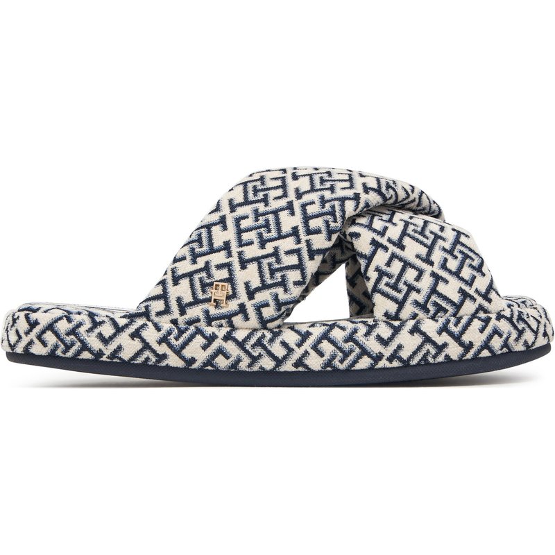 Hausschuhe Tommy Hilfiger Th Feminine House Shoes Monogram FW0FW09631 Creme