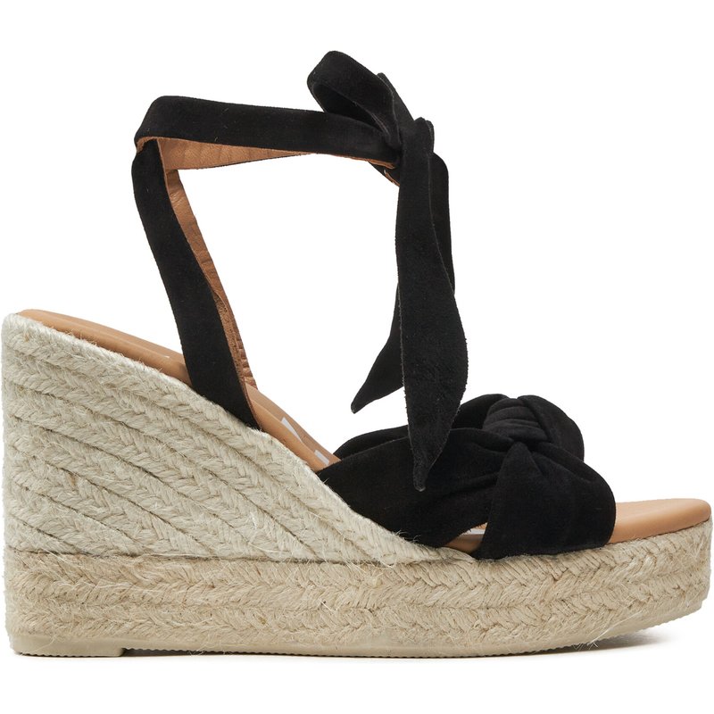 Espadrilles Manebi Hamptons Wedge Espadrilles With Knot K 1.0 WS Schwarz