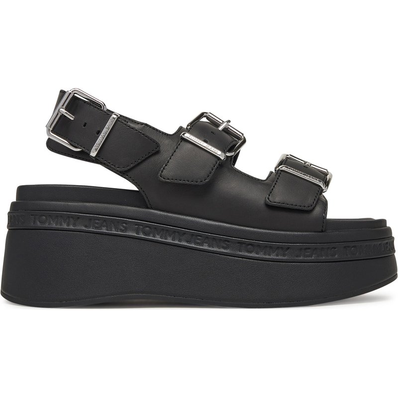 Sandalen Tommy Jeans Tjw Wedge Sandal EN0EN02774 Schwarz