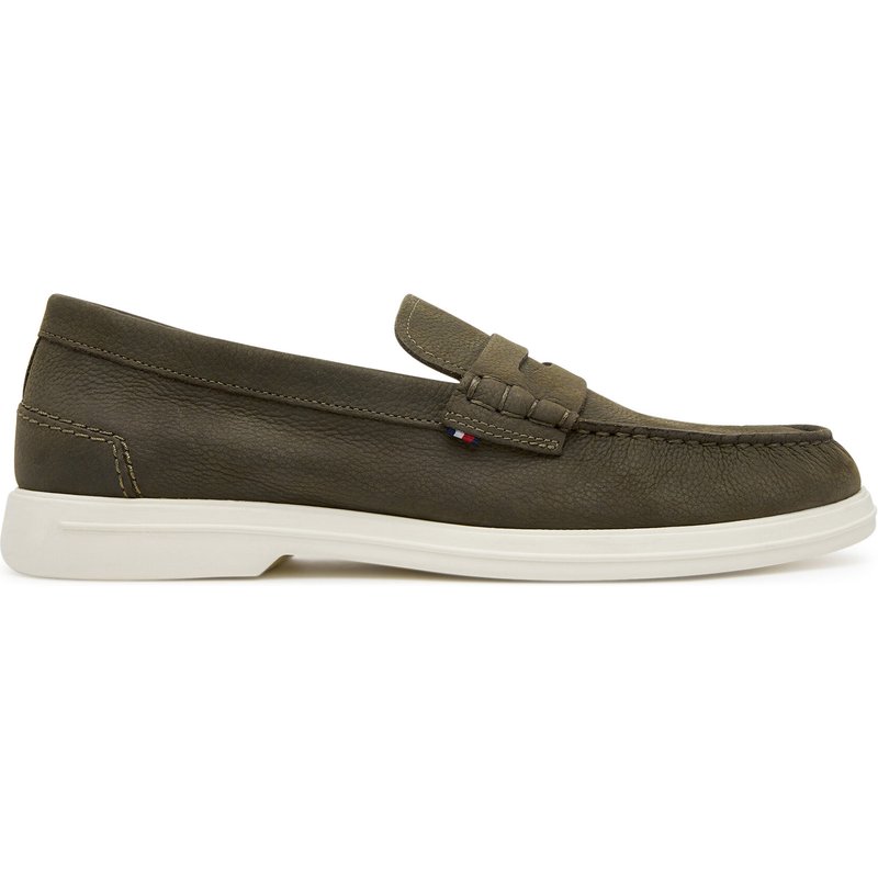 Mokassins Tommy Hilfiger Nubuck P Loafer FM0FM05350 Khakifarben