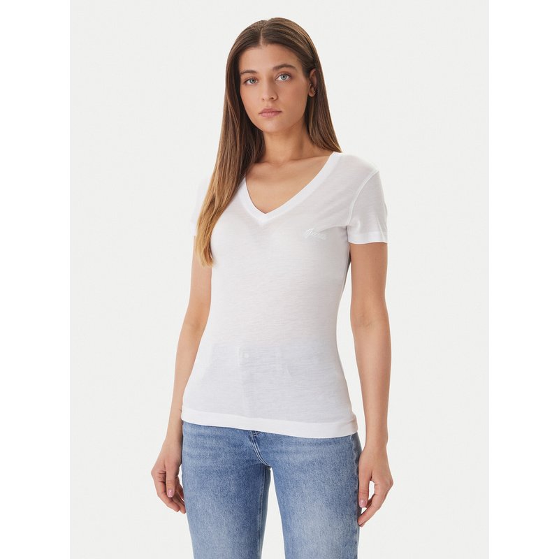 Guess T-Shirt W5GP31 KCSX2 Weiß Classic Fit