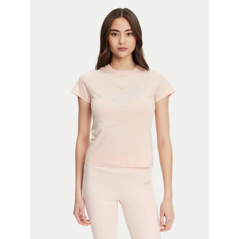 Guess T-Shirt V5GI10 K9RM1 Rosa Regular Fit