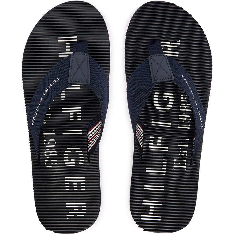 Zehentrenner Tommy Hilfiger Massage Beach Sandal FM0FM06006 Dunkelblau