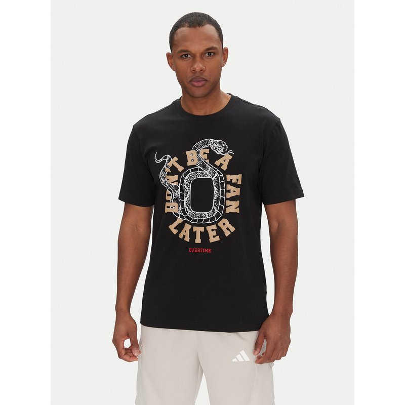 adidas T-Shirt Overtime Spring Graphic JM0291 Schwarz Regular Fit