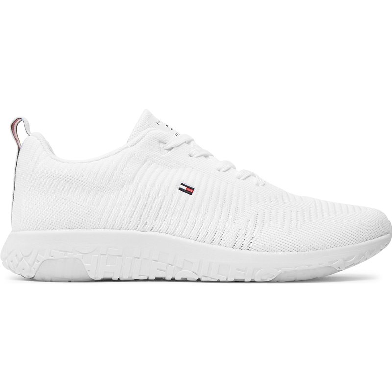 Sneakers Tommy Hilfiger Corporate Knit Rib Runner FM0FM02838 Weiß