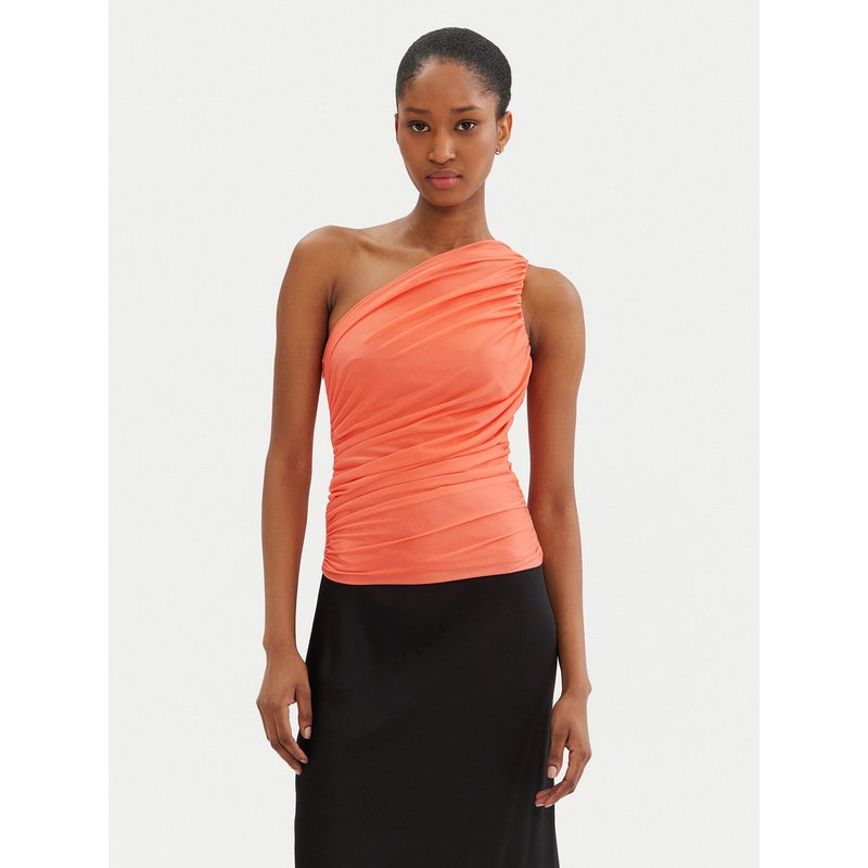 PINKO Top 105048 A2F1 Korallenfarben Slim Fit