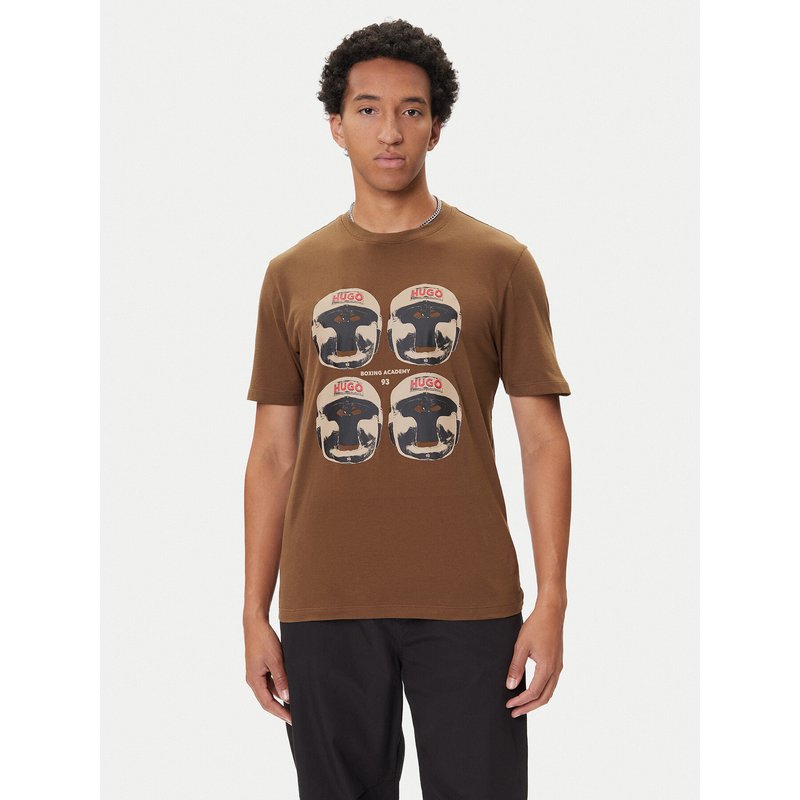HUGO T-Shirt Diboxer 50542560 Braun Regular Fit