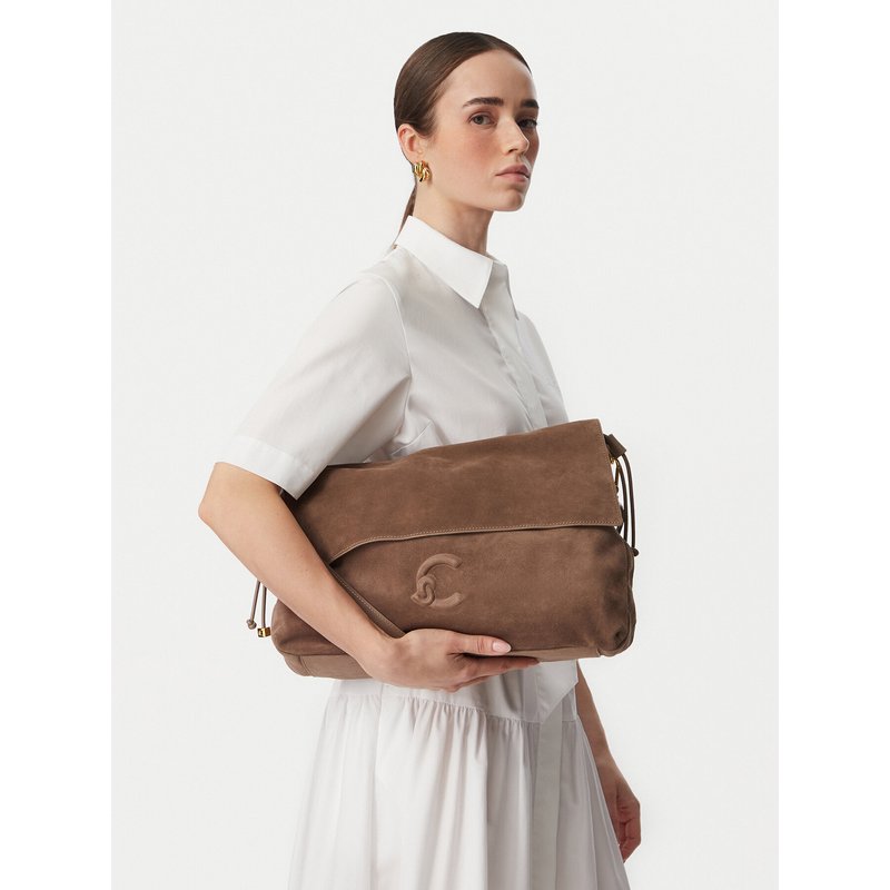 Handtasche Coccinelle V9G Coccinellelidia Suede Bim E1 V9G 13 03 01 Dunkelbeige