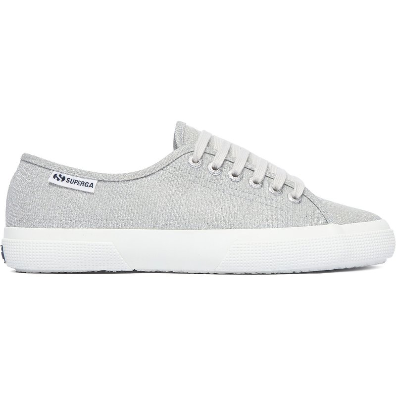 Sneakers aus Stoff Superga 3750 Jersey Lame Leggera Low Top S4135ZW Silberfarben