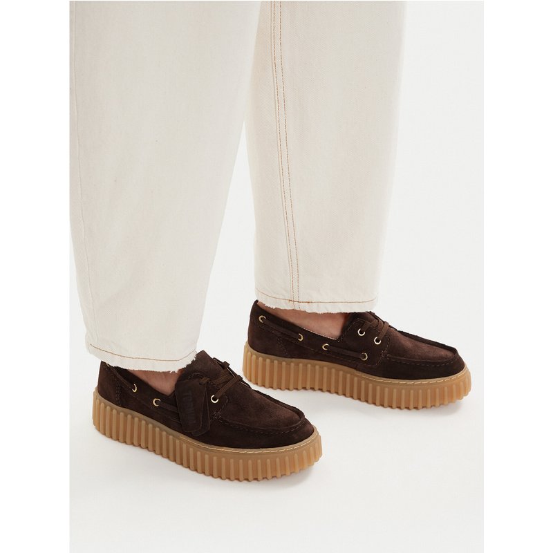 Halbschuhe Clarks Torhill Boat 26186647 Braun