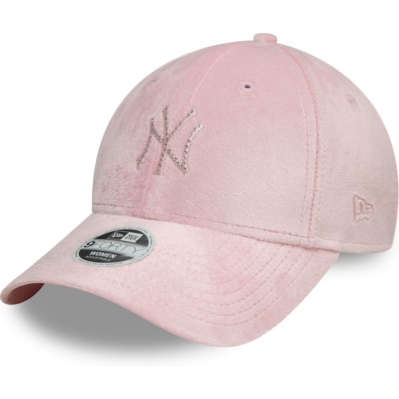 Cap New Era New York Yankees Diamante Velour 9Forty 60595353 Rosa