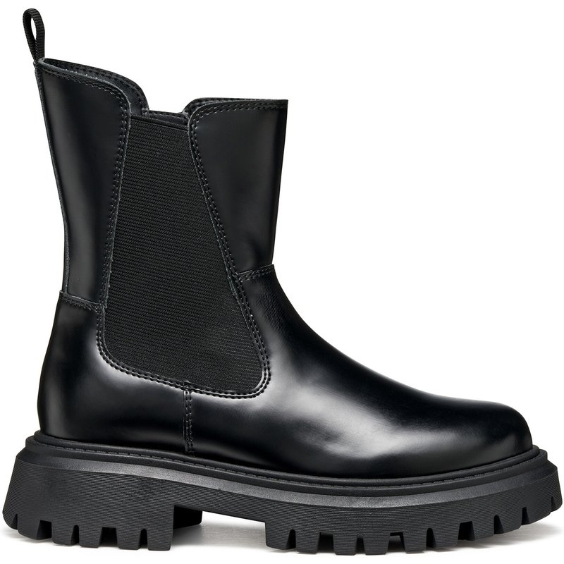Schnürstiefeletten Geox J Maquinnens J56M6D 0CNNH C9999 D Schwarz