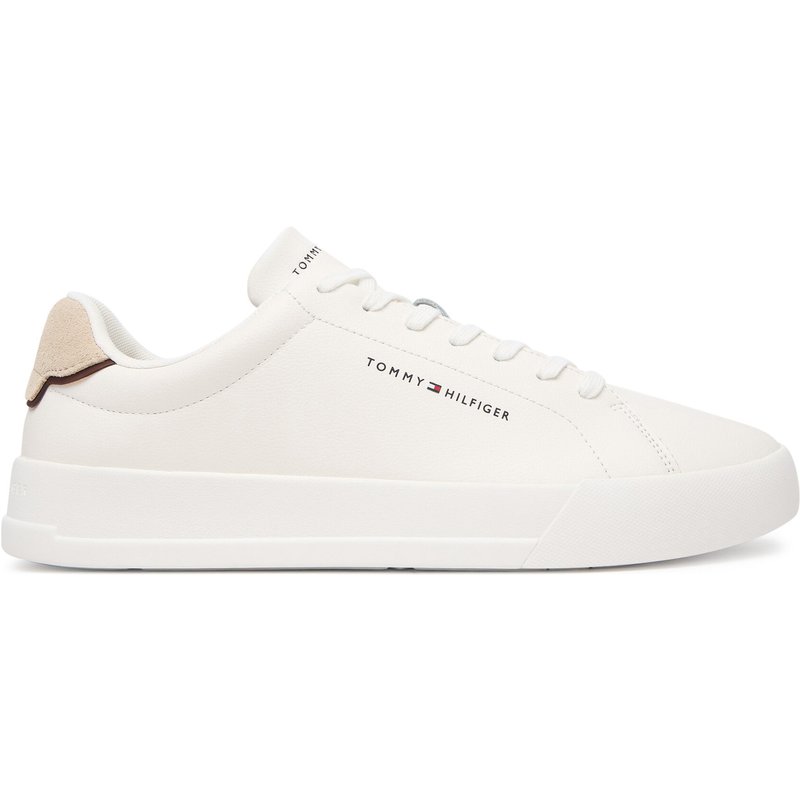 Sneakers Tommy Hilfiger Th Court Lth Detail Ess FM0FM05367 Weiß