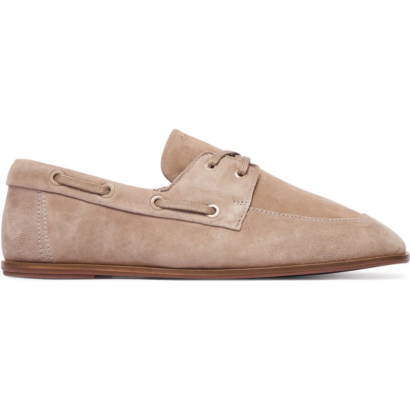 Halbschuhe Calvin Klein Ess Boatshoe Suede HW0HW03290 Beige