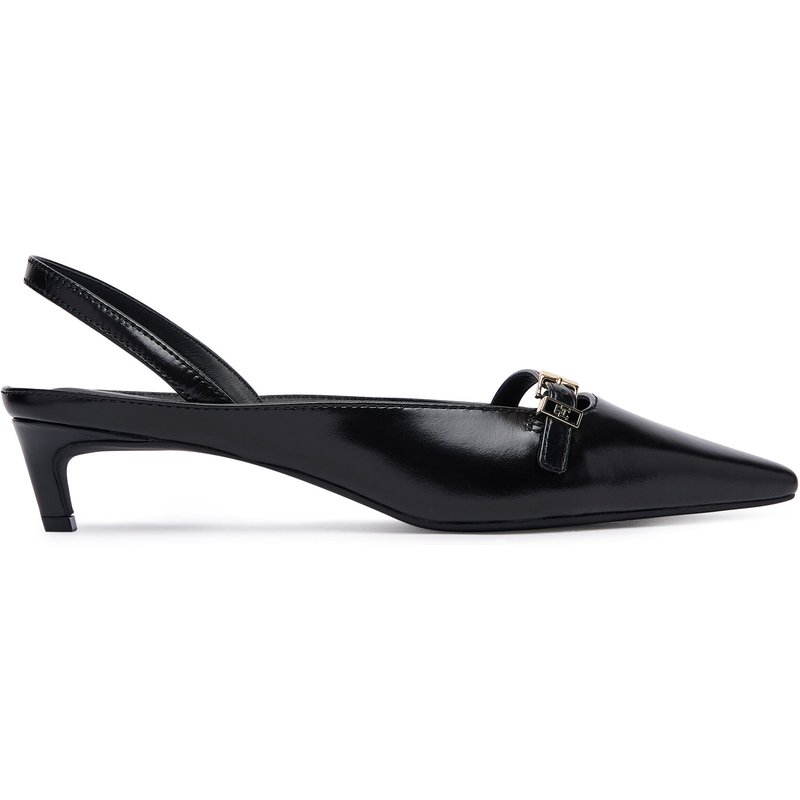 Pumps Tommy Hilfiger Th Buckle Kitten Slingback Pump FW0FW09384 Schwarz