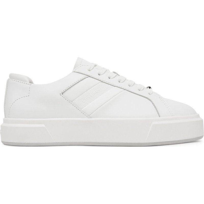 Sneakers Calvin Klein Basket Cups Lace Up Logo Tape YW0YW02007 Weiß