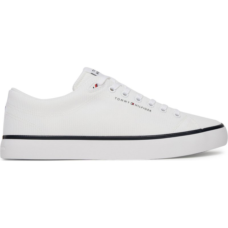 Sneakers aus Stoff Tommy Hilfiger Hi Vulc Core Low Ii Mesh FM0FM05513 Weiß