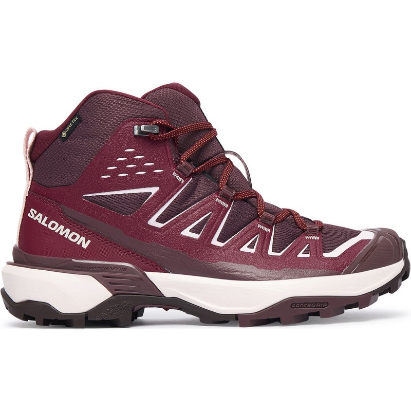 Trekkingschuhe Salomon X Ultra 360 Edge Mid GORE-TEX L49223400 Dunkelrot