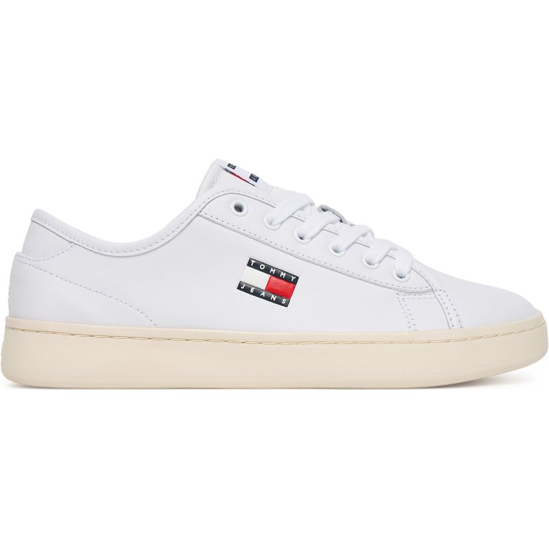 Sneakers aus Stoff Tommy Jeans Tjw Lightweight Court EN0EN02875 Weiß
