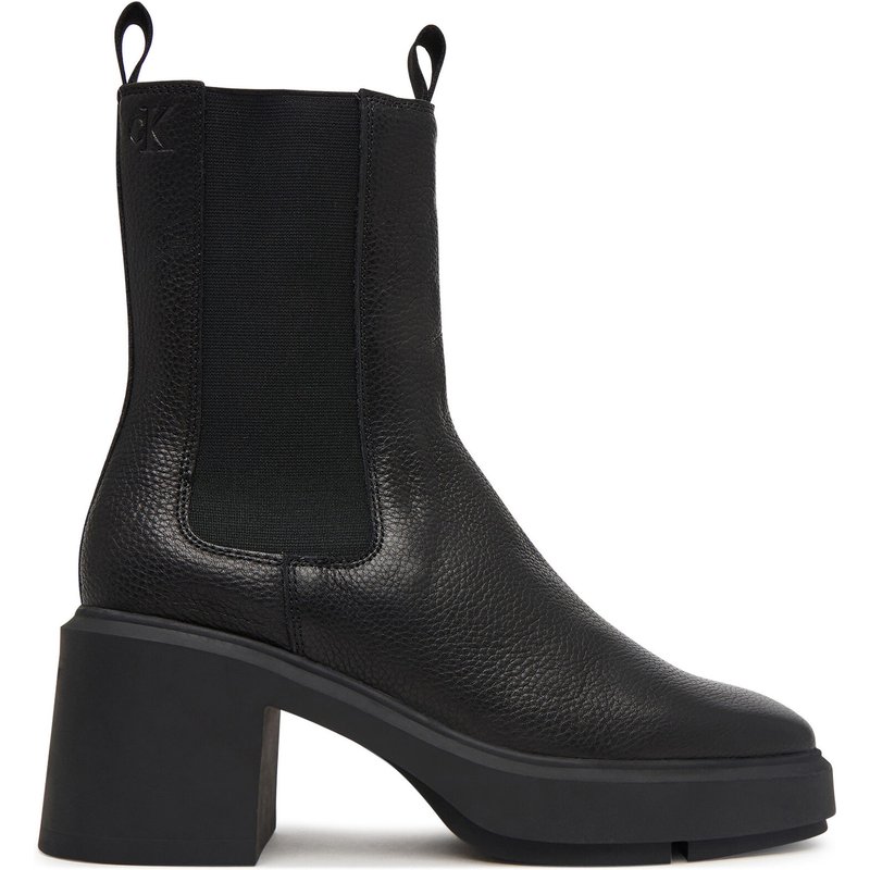 Stiefeletten Calvin Klein Block Heel Chelsea Boot Lth HW0HW03694 Schwarz