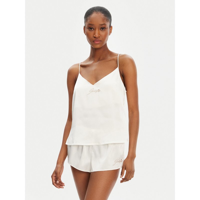 Juicy Couture Pyjama-T-Shirt JCLCT125511 Écru Regular Fit