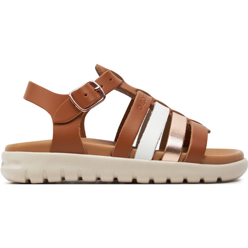 Sandalen Geox J Sandal Soleima Gir J35GSB 043CF C6A7F M Braun
