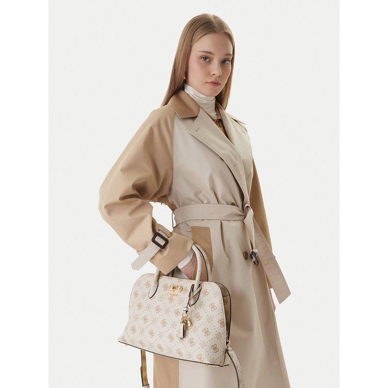 Handtasche Guess Emelie Logo HWGP99 28060 Écru