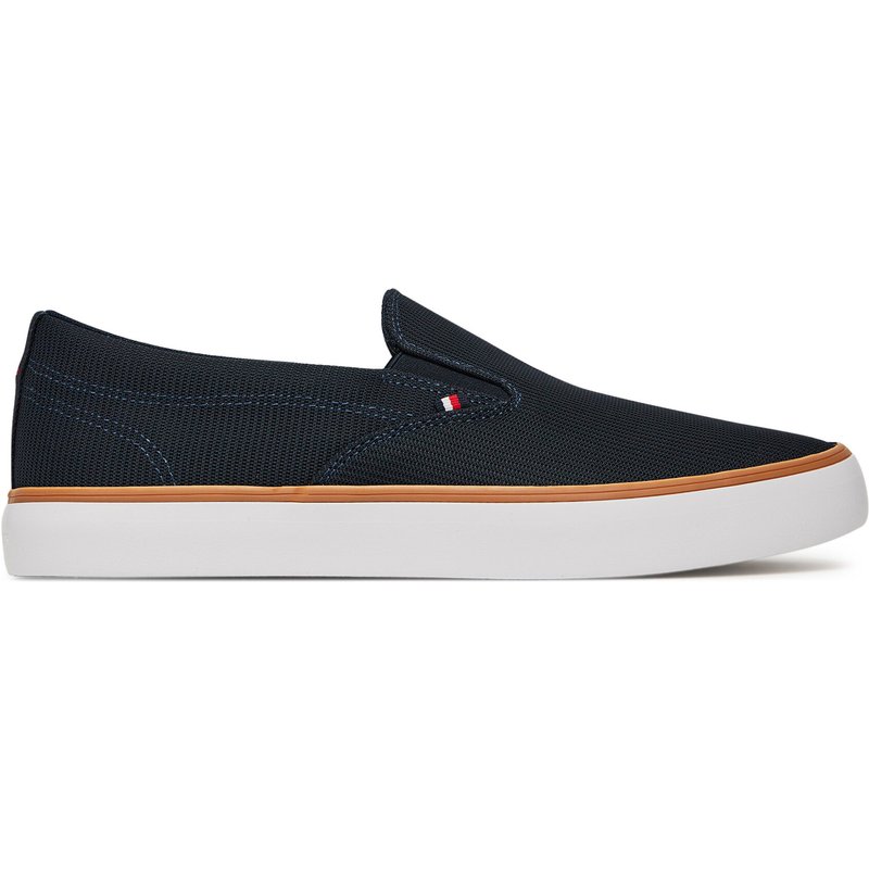 Sneakers aus Stoff Tommy Hilfiger Th Hi Vulc Core Low Ii Slipon FM0FM05514 Dunkelblau